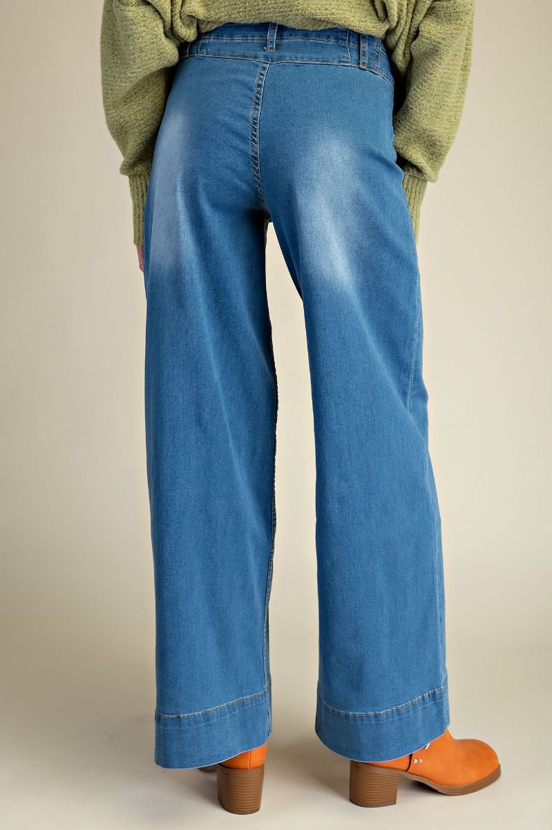 Washed Stretch Denim Jeans