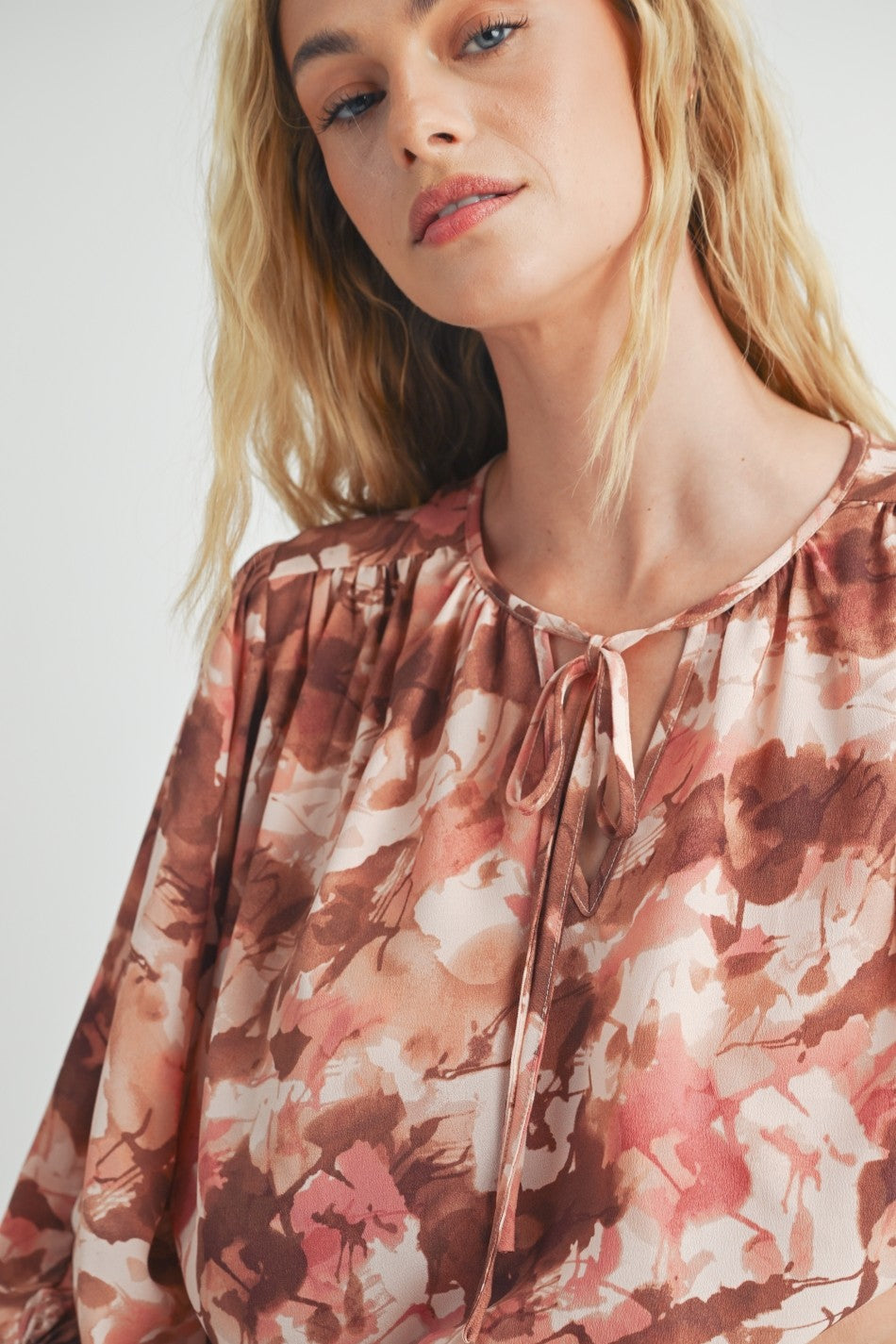 Watercolor Print Oversized Top