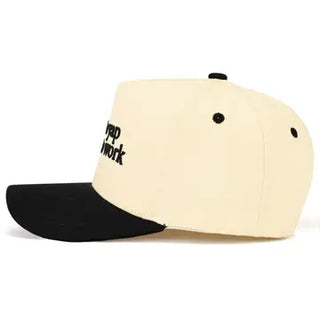C.C Born To Yap Forced To Work Letter Two Tone Trucker Hat