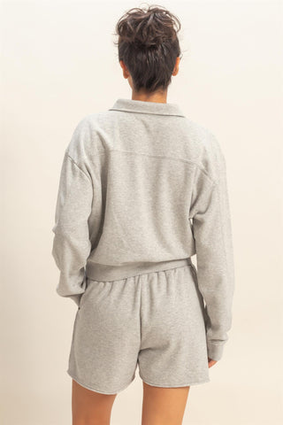 Half-zip Burnout French Terry Pullover