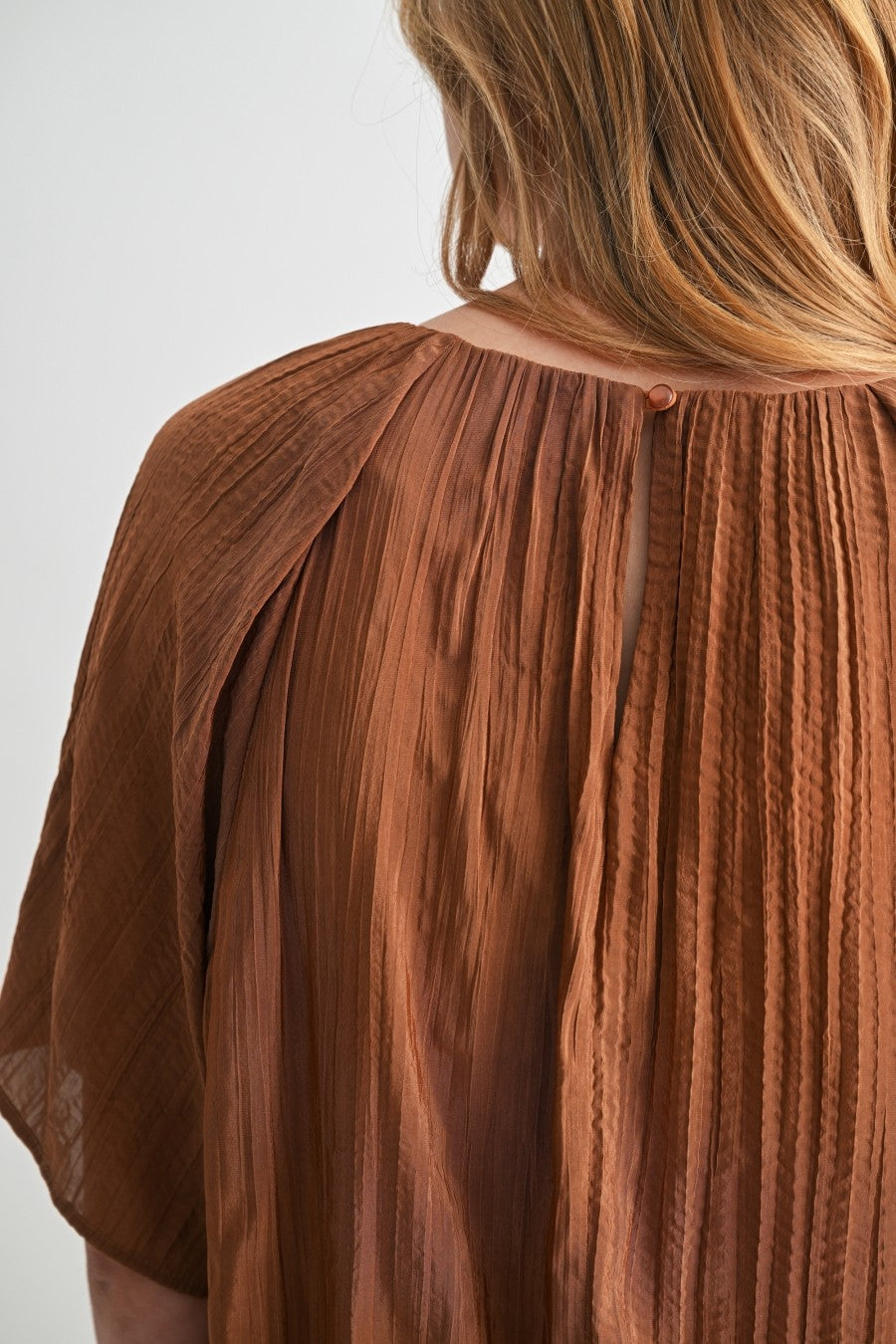 Crinkle Blouse in Copper
