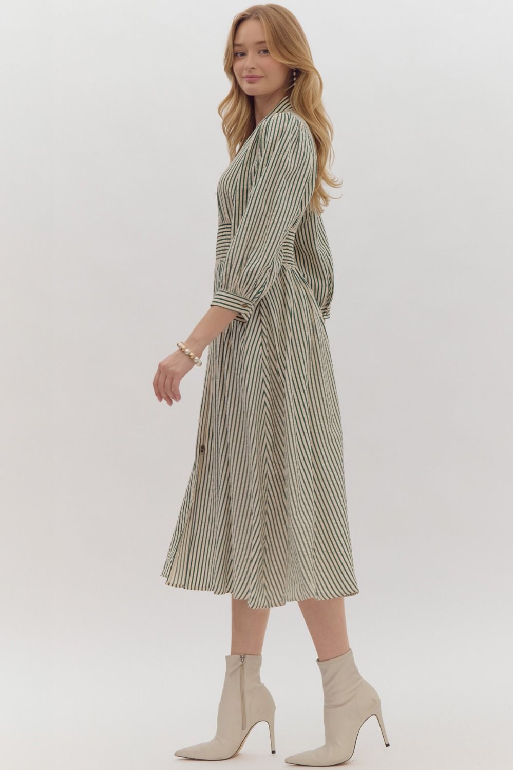 The Sherrie Dress in Hunter Green