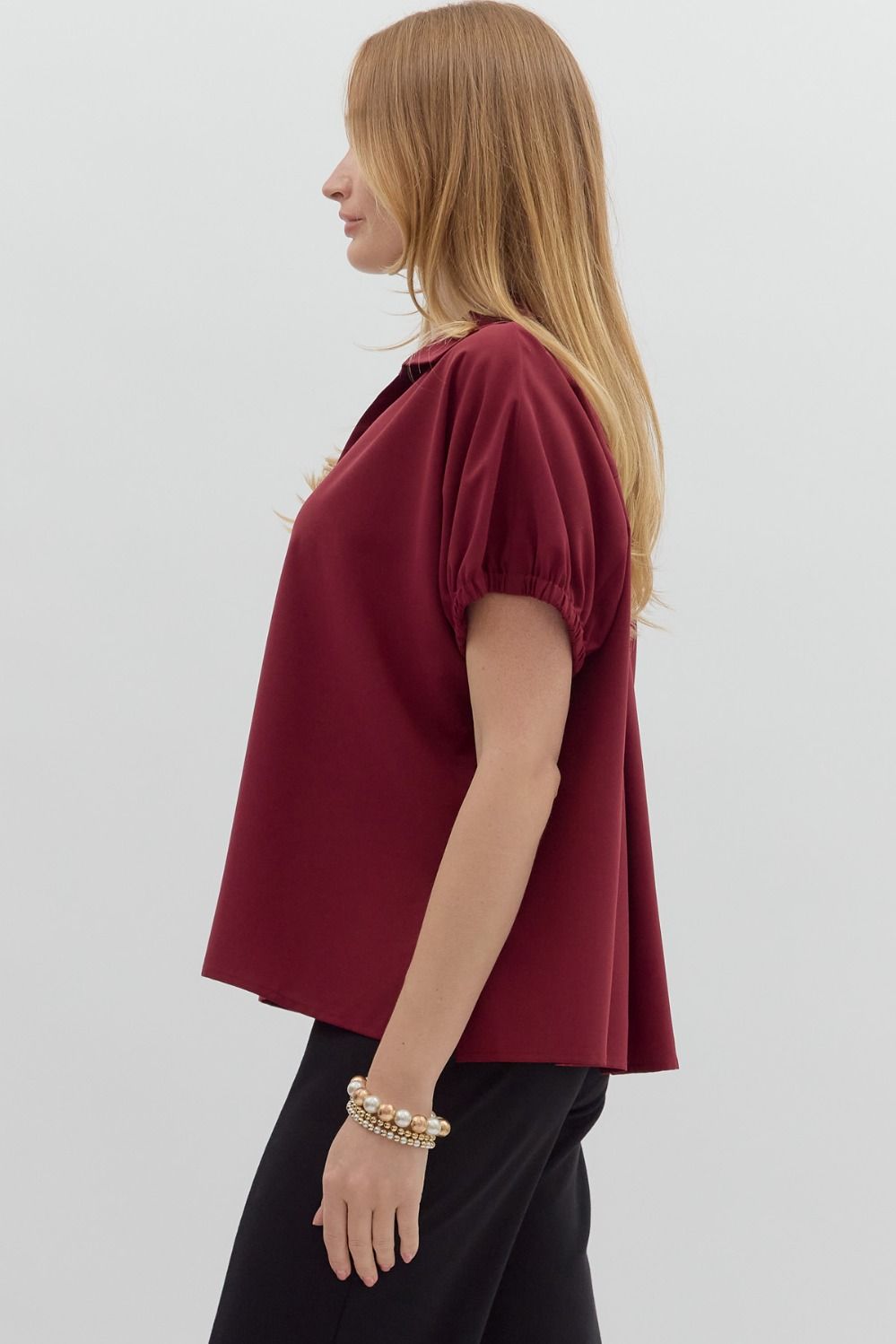 Split Collar Top