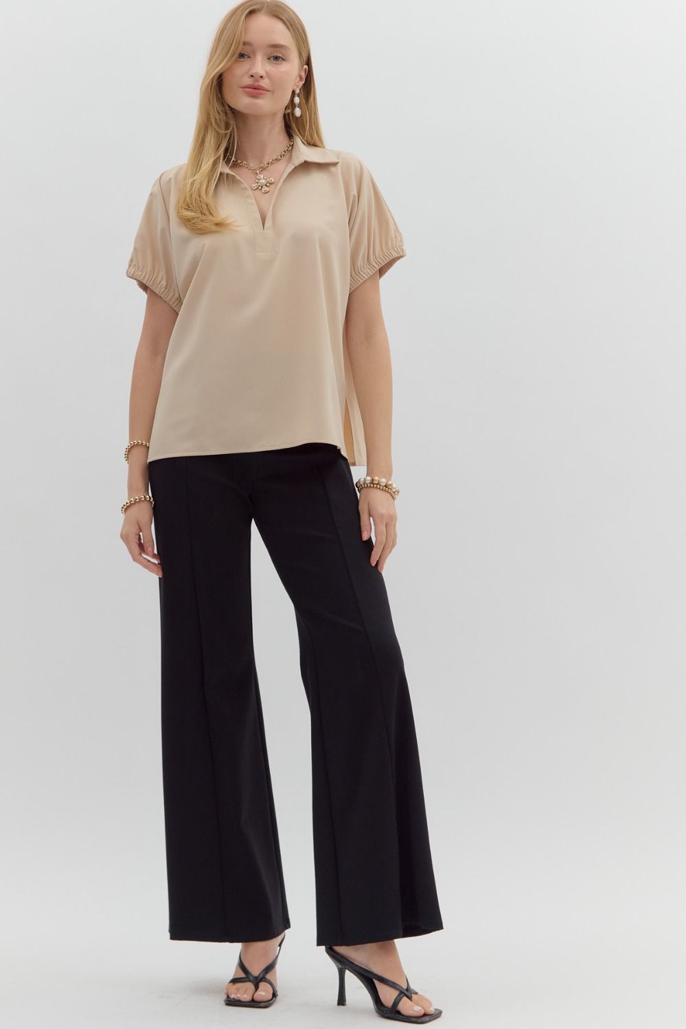 Split Collar Top