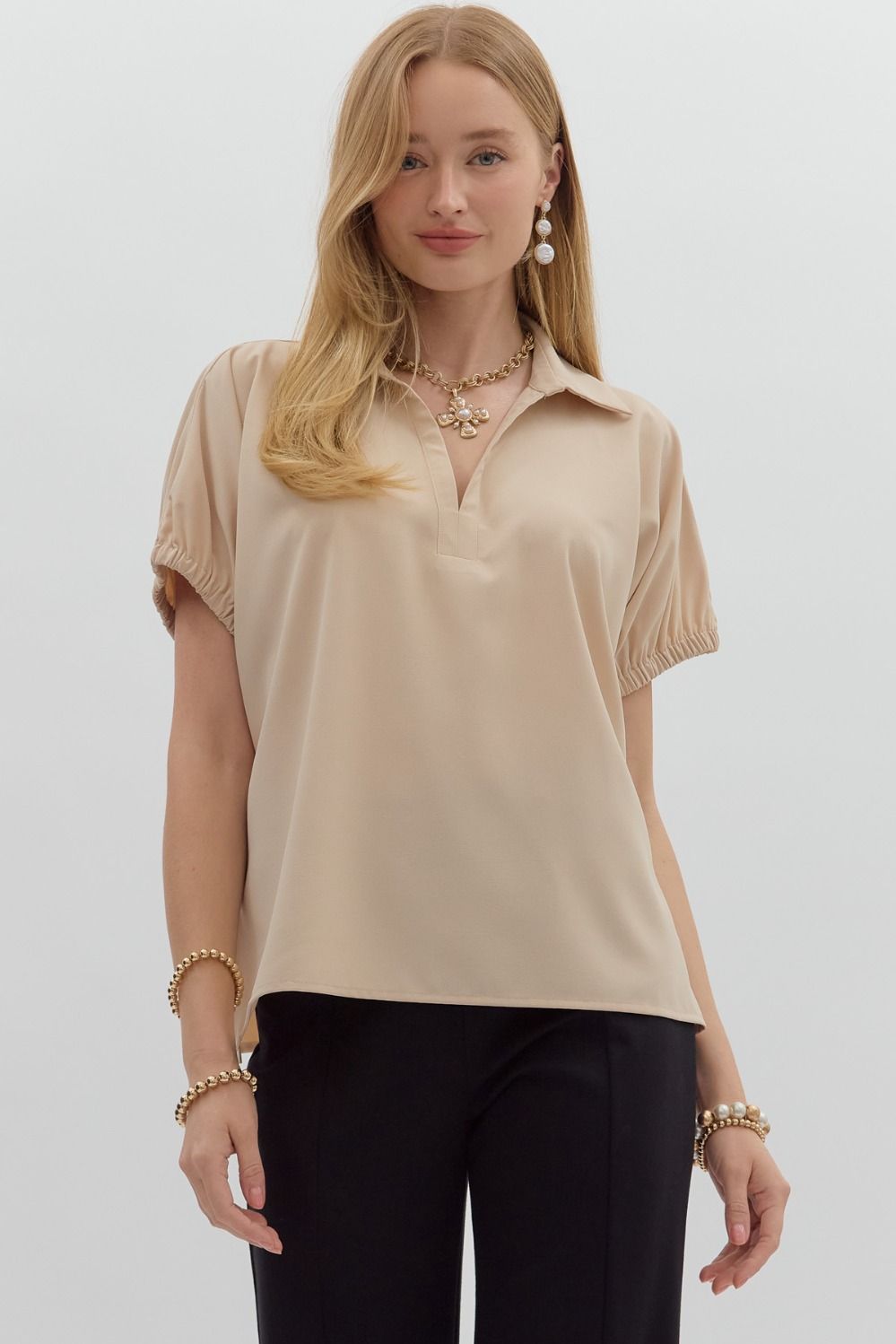 Split Collar Top
