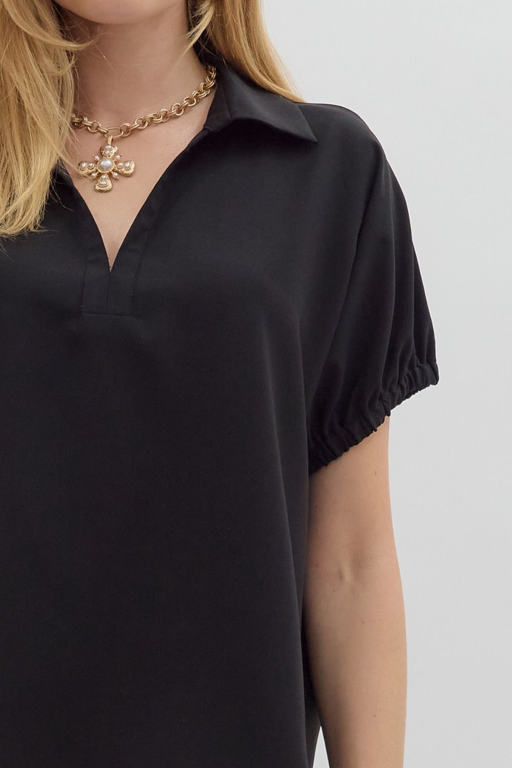 Split Collar Top