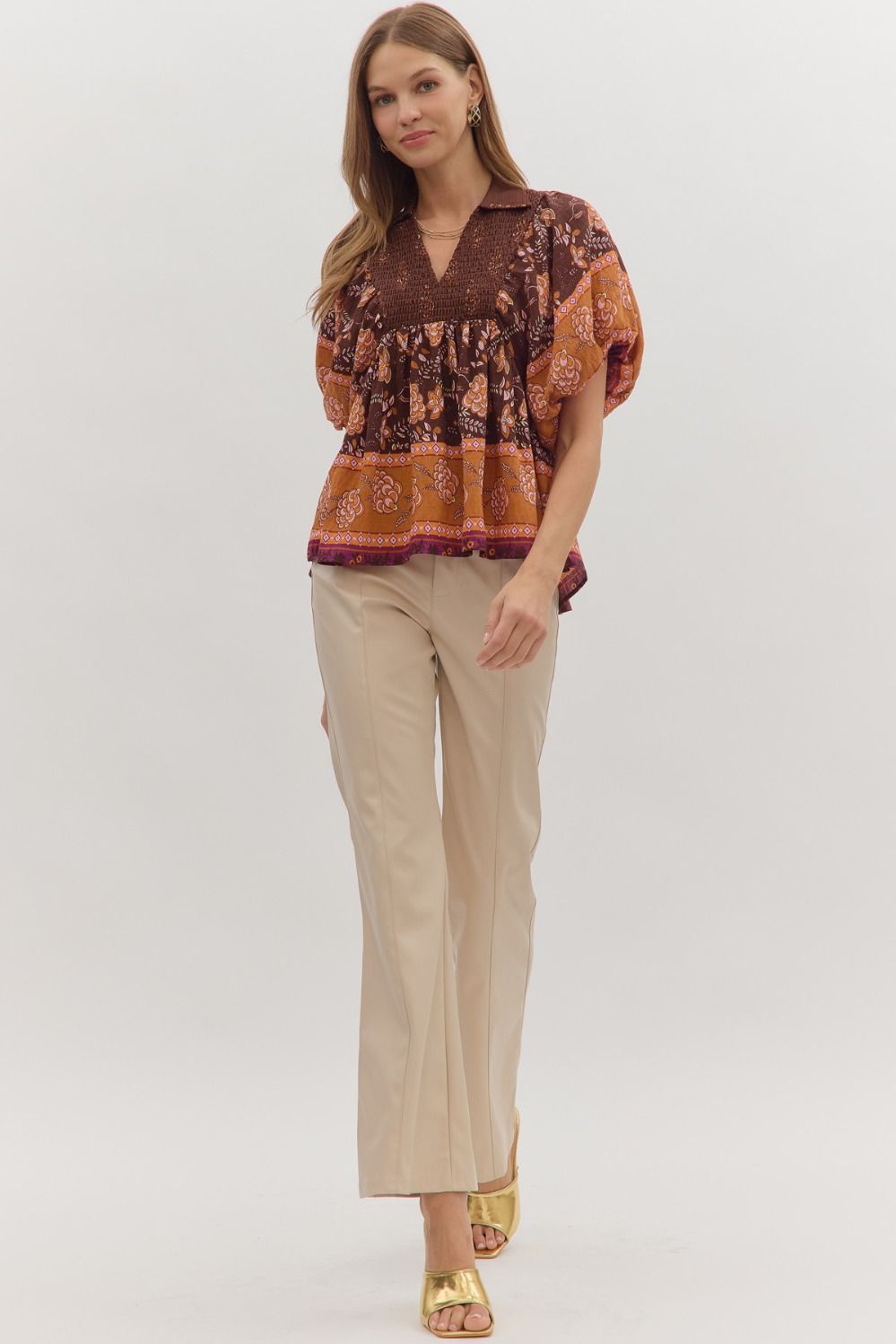 Botanical Print Top