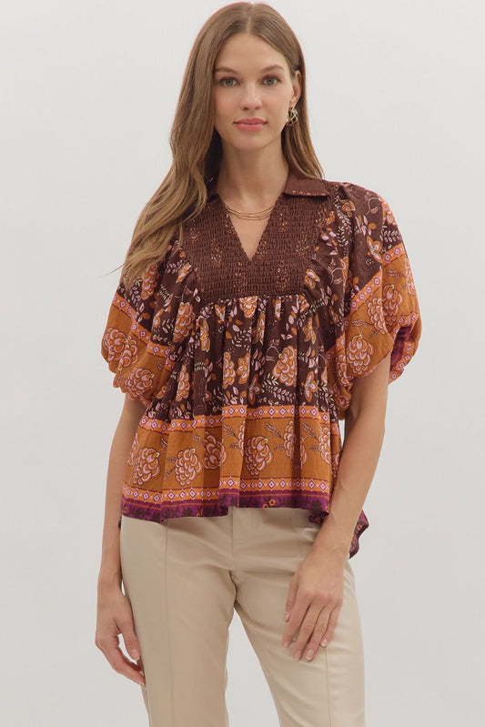 Botanical Print Top