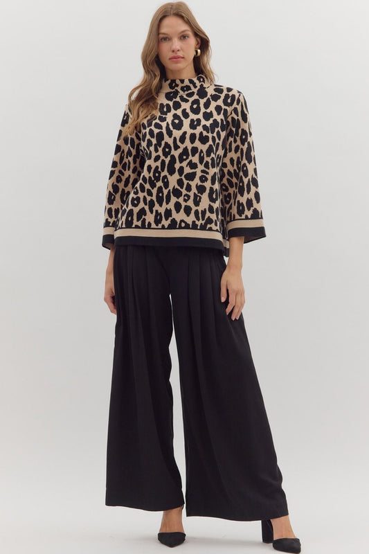 Leopard Knit Sweater