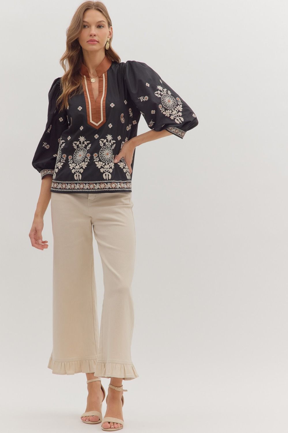 Floral Embroidered Top