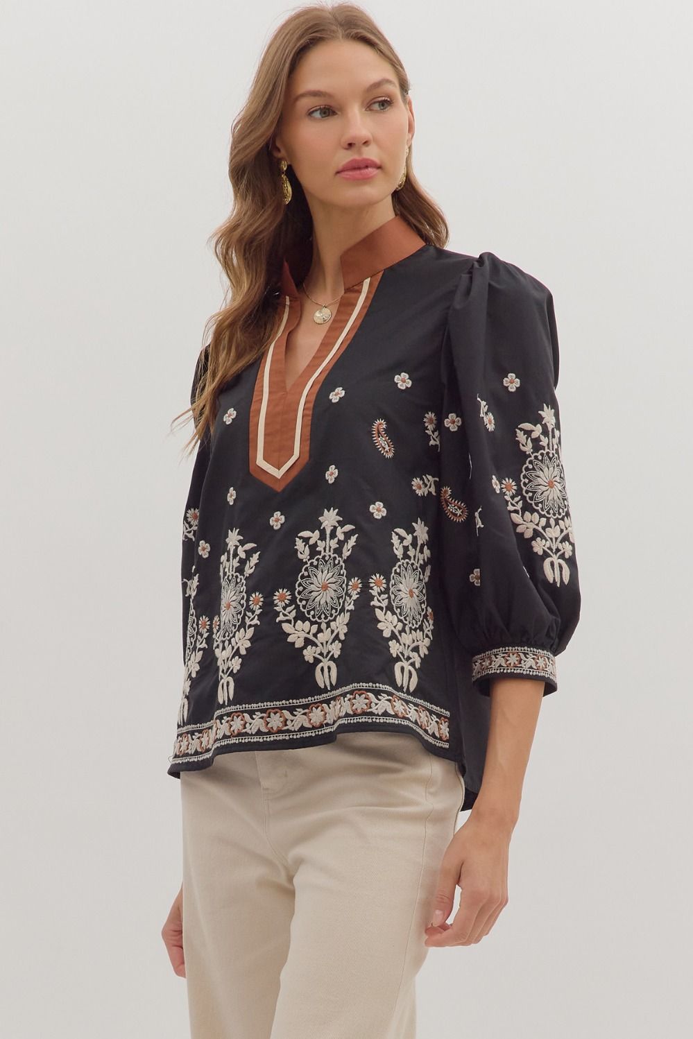 Floral Embroidered Top