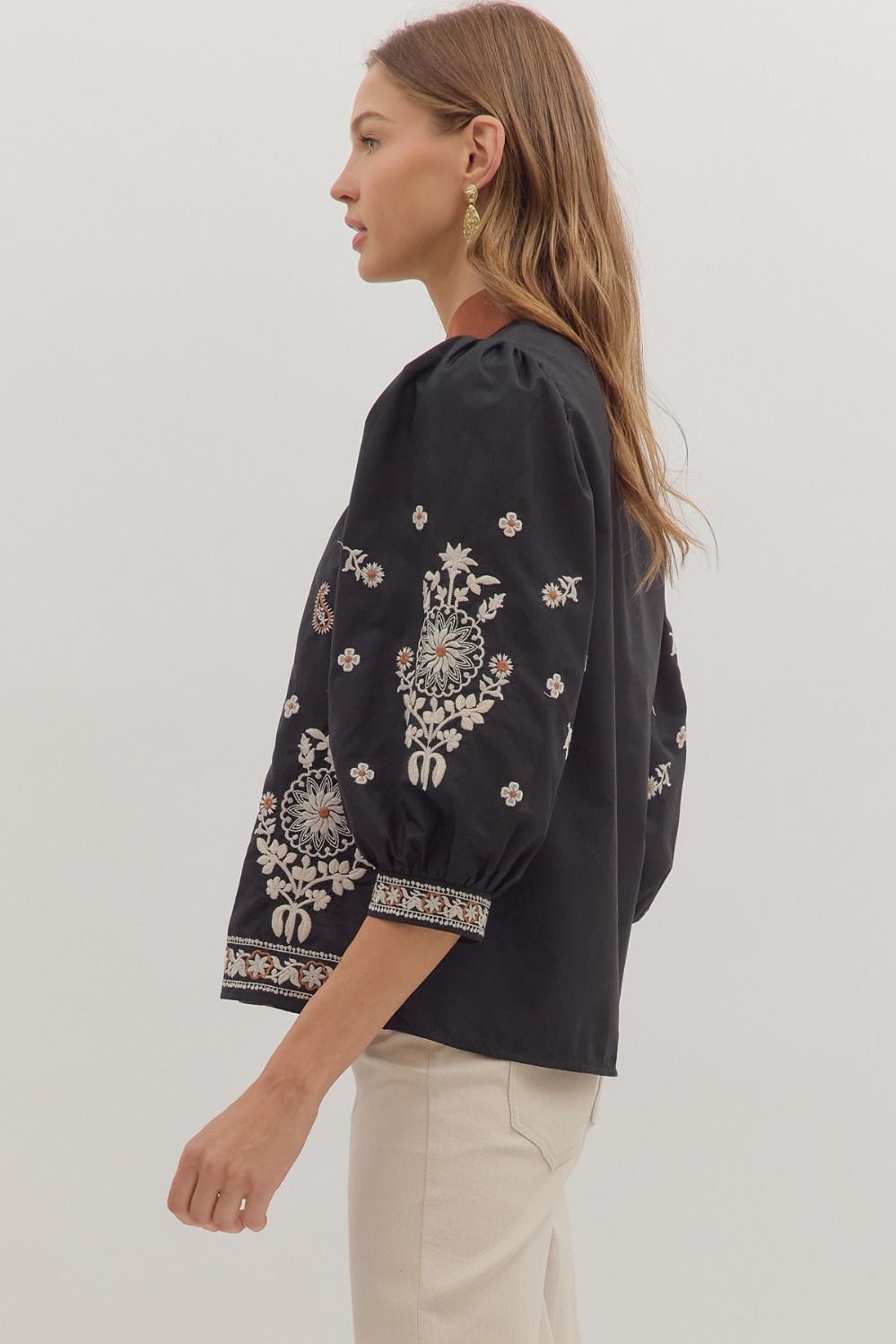 Floral Embroidered Top