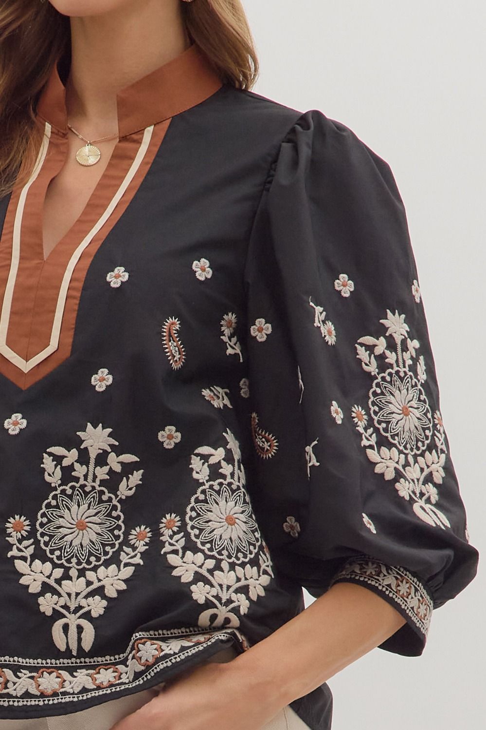Floral Embroidered Top