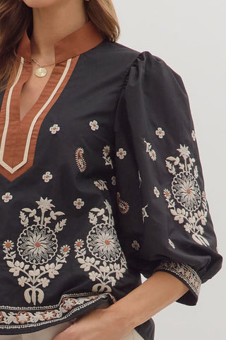 Floral Embroidered Top