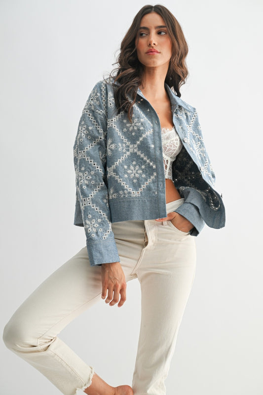 Embroidered Denim Jacket