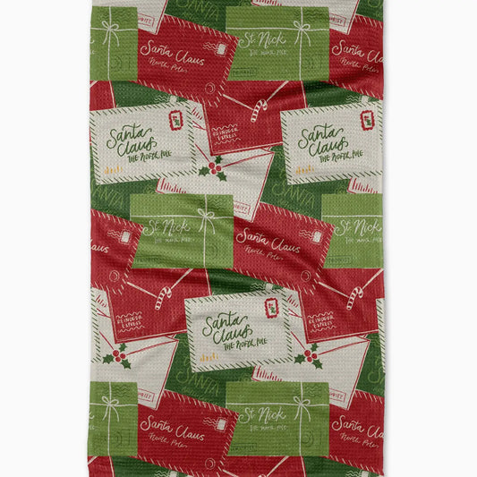 Christmas Letter Pile Tea Towel