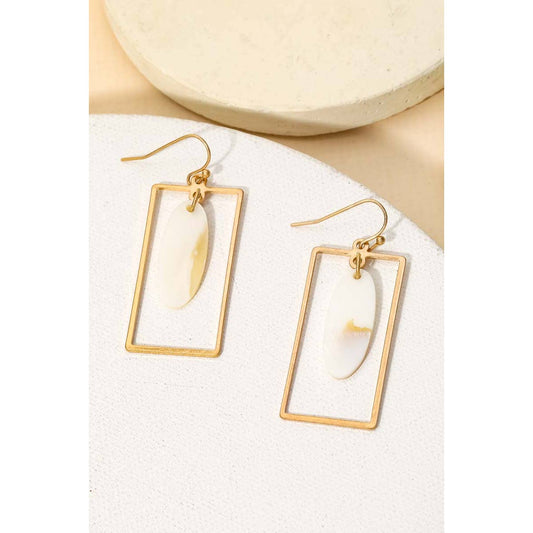 Rectangle Cutout Drop Earrings