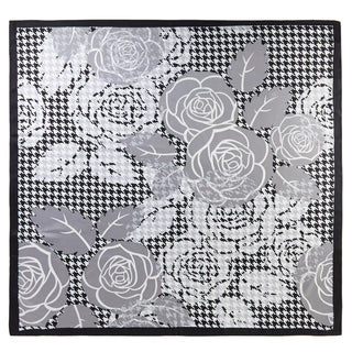 Vintage Rose & Houndstooth Print Bandana