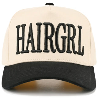 C.C Hairgirl Letter Embroidered On Two Tone Trucker Hat in Black