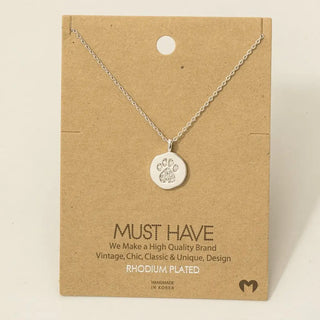 Gold Dipped Dog Paw Necklace