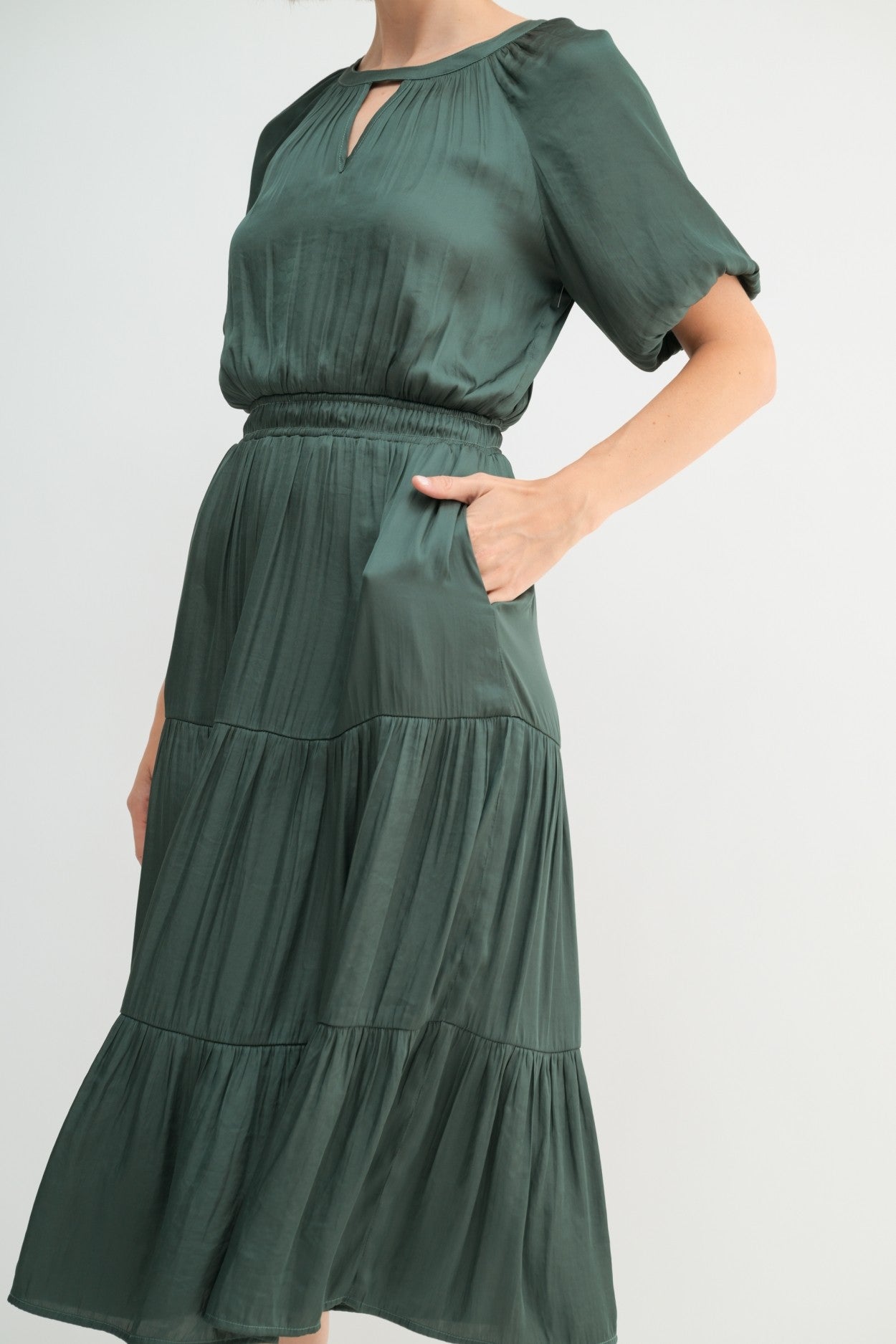 The Chalene Dress in Green