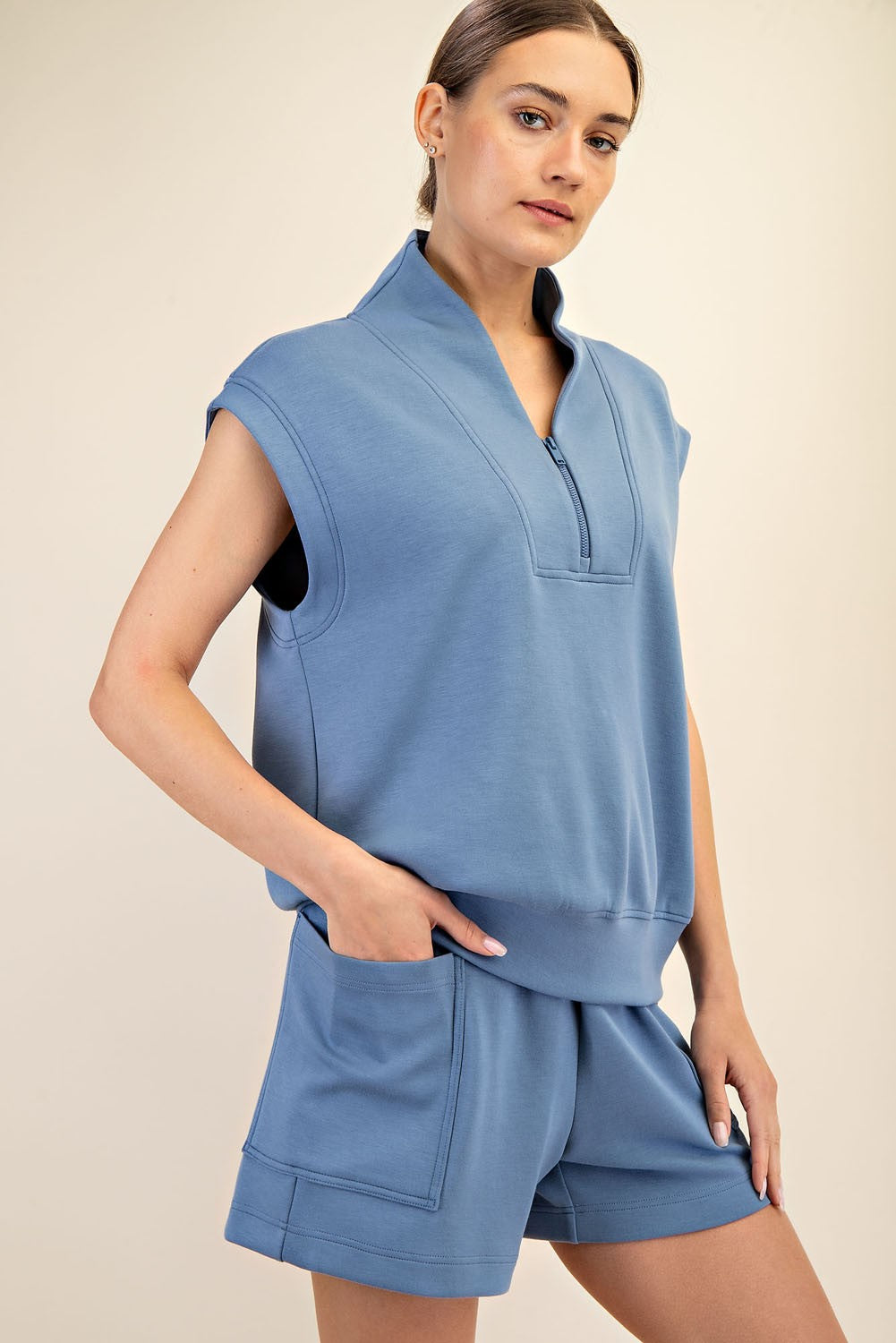 Paradise Blue Modal Sleeveless Top