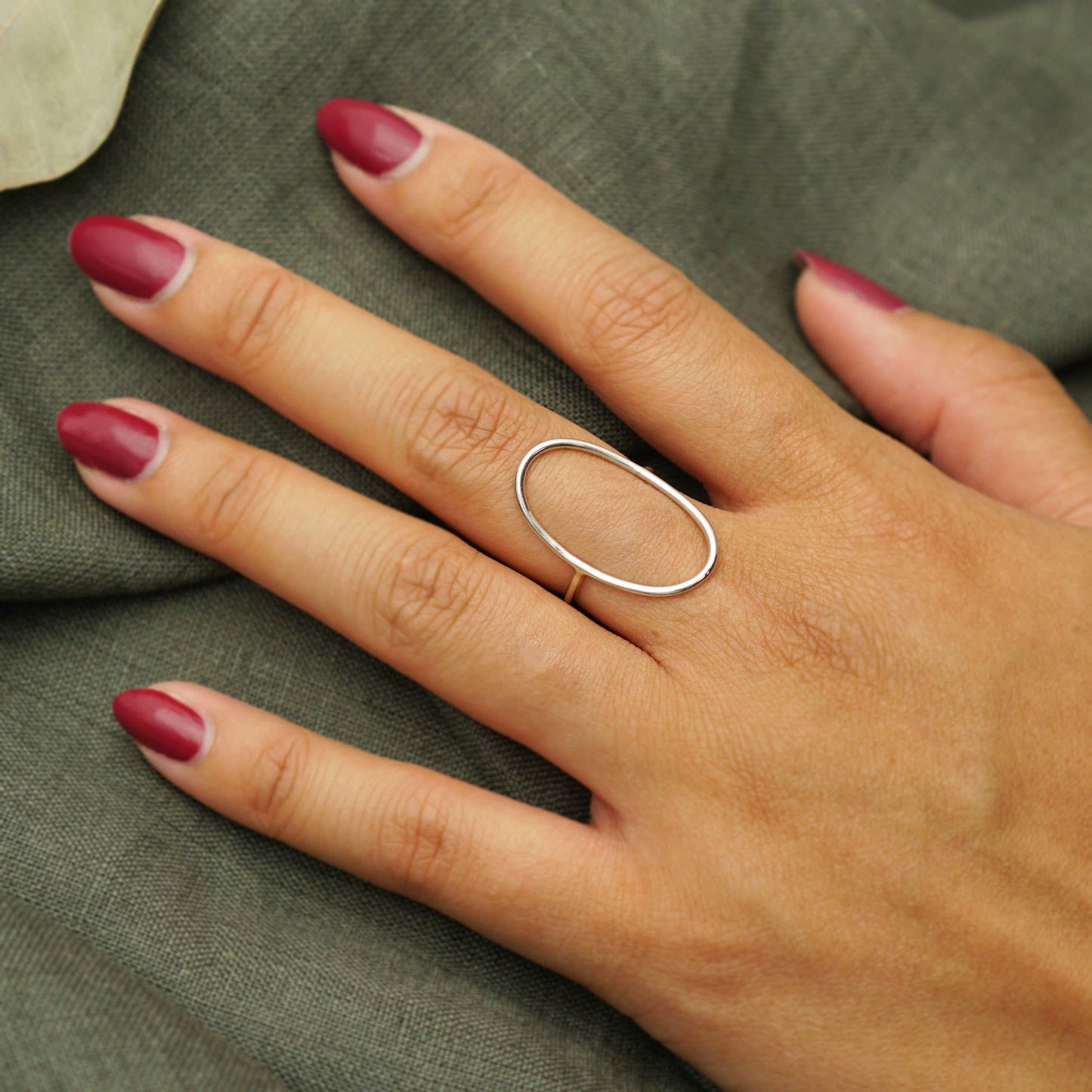 Sterling Silver Open Oval Ring