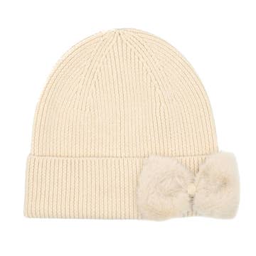 Faux Fur Ribbon C.C Beanie