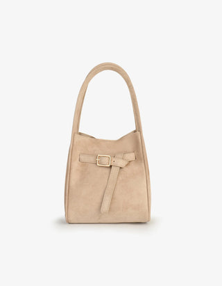 HOLLACE MINI TOTE FAUX SUEDE BUCKLE | FOUNDATION