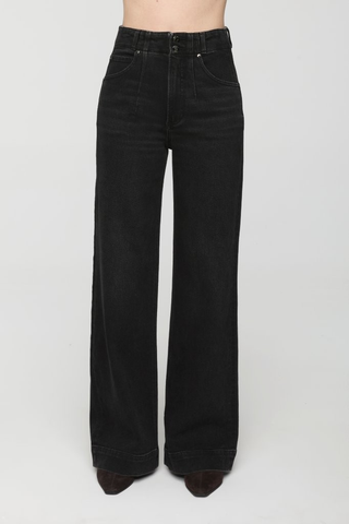 Pistola® Lana Double Button High Rise Wide Leg Jeans