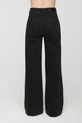Pistola® Lana Double Button High Rise Wide Leg Jeans