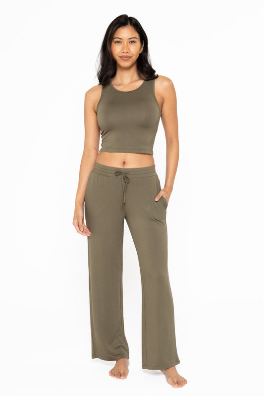 Mid-Rise Lounge Terry Pants