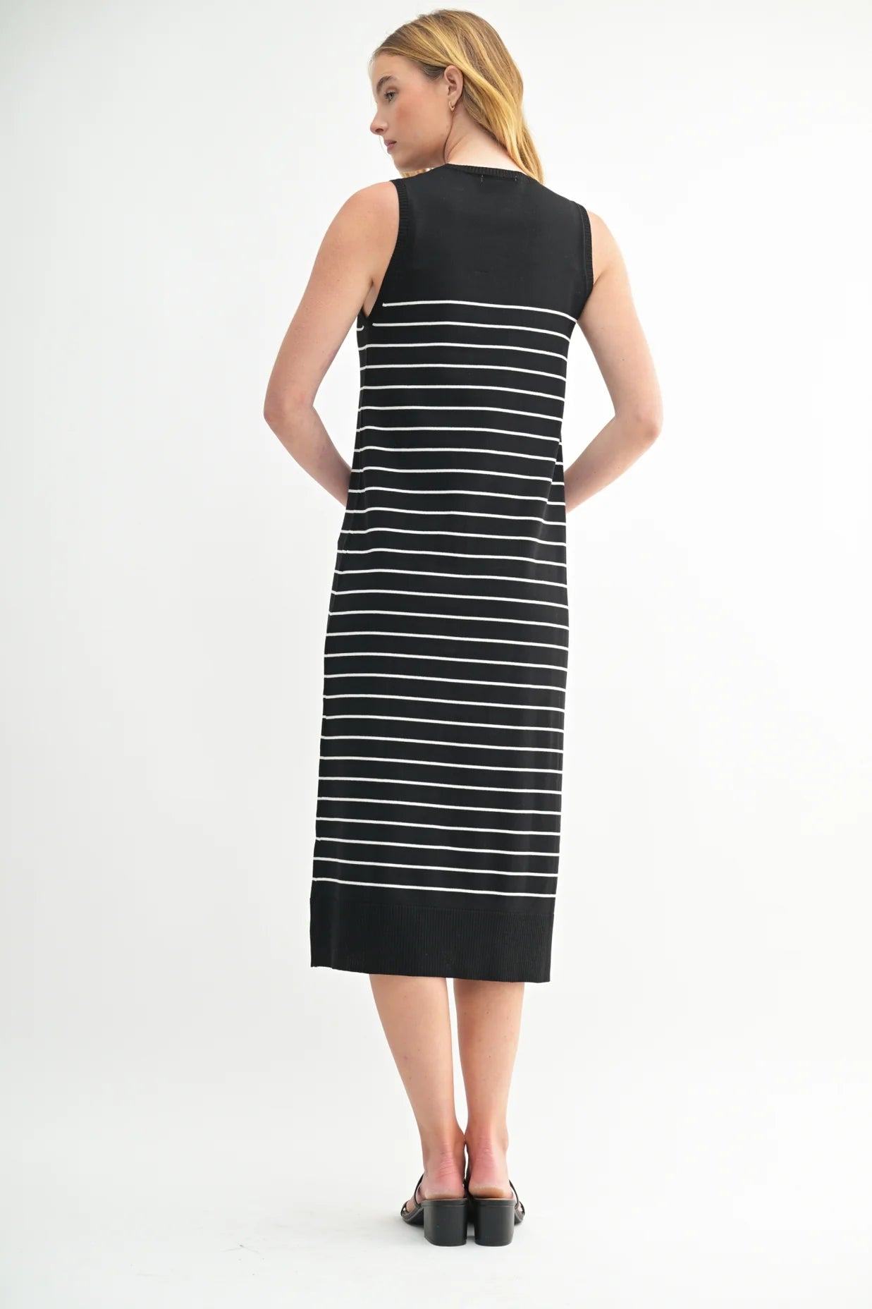 Round Neck Stripe Dress