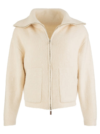 Rue Sweater Knit Jacket in Cream | KUT from the Kloth