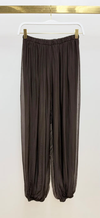 Milio Milano Silky Pants in Chocolate