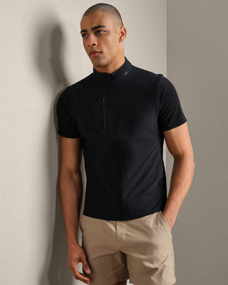Rhone® Long Game Vest in Pure Black