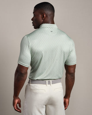 Drive Time Polo in Cool Mint Square Geo