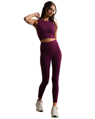 Rhone® Revive™ 7/8 Pocket Legging in Dark Berry