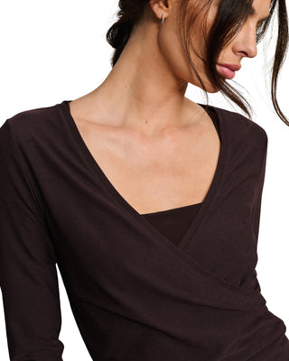 Rhone® Atmosphere Wrap Top in Dark Espresso