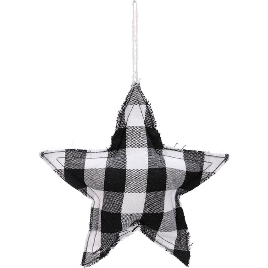 Ornament - Buffalo Check Star