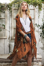 Fall Floral Kimono in Rust