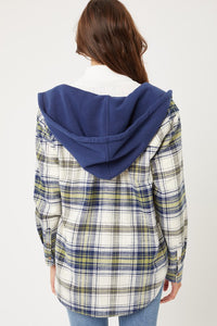 Lightweight Plaid Hoodie