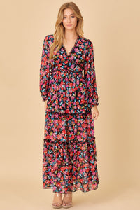 The Black Floral Maxi Dress