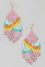 Seed Beaded Fringe Earrings