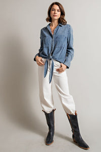 The Tencel Tie Closure Top