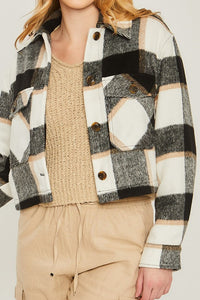 Plaid Cropped Shacket