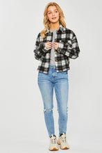 Plaid Button Front Flannel Jacket