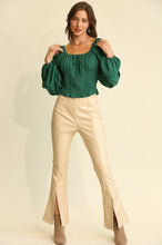 The Melanie Ruching Top in Forest Green