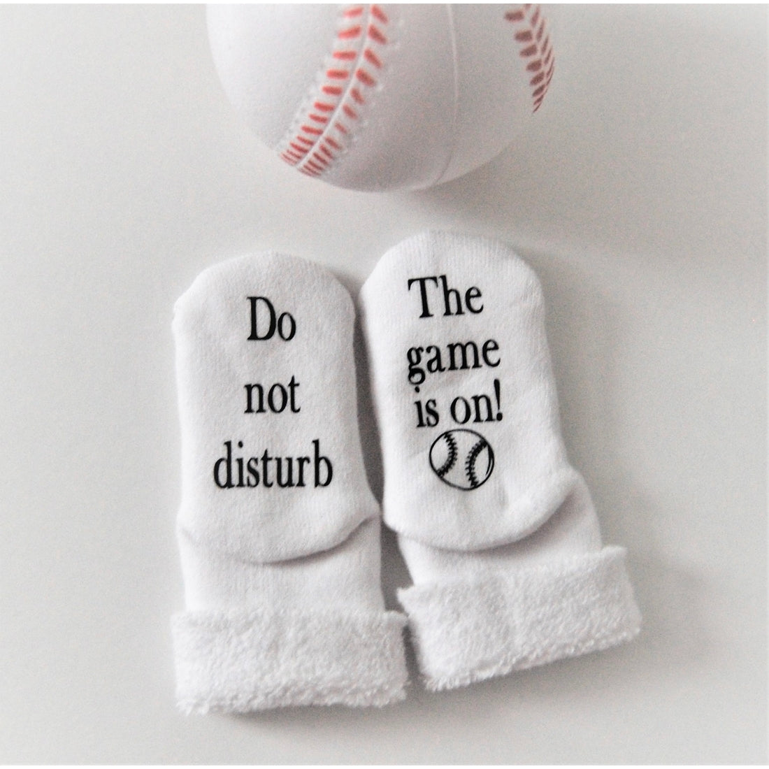 Do Not Disturb Baseball Baby Socks