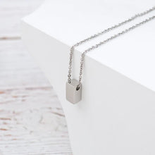 I Love You Mom Cube Necklace in Silver